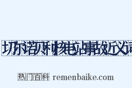 切尔诺贝利核电站事故近义词是什么意思的图片